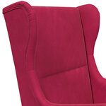 vidaXL Fauteuil Bordeaux Velours