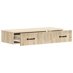 vidaXL Table d'appoint murale 87 5 x 34 5 x 17 cm Bois d'ingénierie