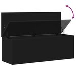 vidaXL Boîte de rangement noir 102x35x35 cm bois d'ingénierie