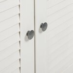 vidaXL Armoire de toilette Blanc 60 x 27 x 161 cm Bois massif en pin