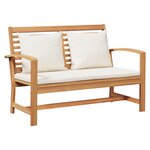 vidaXL Banc de jardin Naturel 110 x 64 x 76.5 cm Bois de teck solide