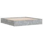 vidaXL Cadre de lit à tiroirs gris béton 180x200 cm bois d'ingénierie