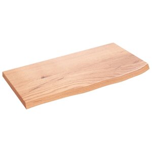 vidaXL Étagère murale marron clair 60x30x2 cm bois chêne massif traité