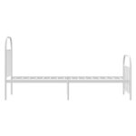 vidaXL Cadre de lit métal sans matelas avec pied de lit blanc 75x190cm