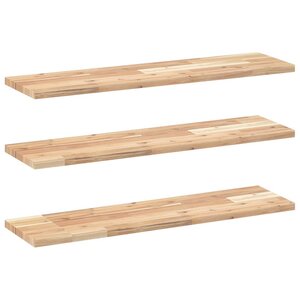 vidaXL Étagères flottantes 3 Pièces 80x20x2 cm acacia massif non traité