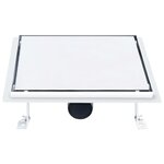 vidaXL Drain de douche avec couvercle 2 en 1 28x28 cm Acier inoxydable