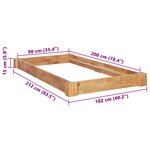 vidaXL Cadre de lit sans matelas bois de chêne massif 90x200 cm