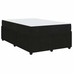 vidaXL Cadre de lit avec matelas Autre Noir 120 x 190 cm Velours