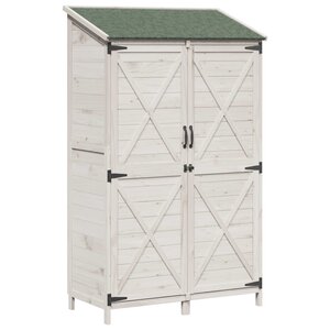 vidaXL Abri de jardin Blanc 106 x 56 x 176 5 cm Bois d'ingénierie