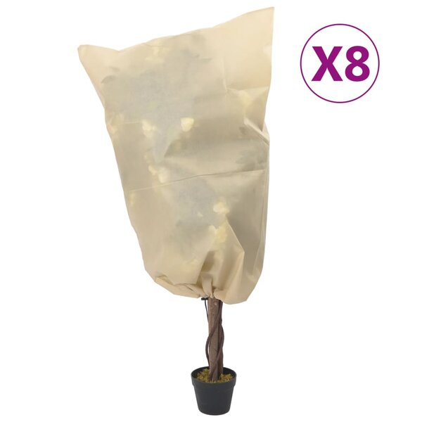 vidaXL Housses de protection pour plantes avec cordon de serrage 8 Pièces
