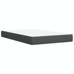 vidaXL Sommier à lattes de lit avec matelas Gris foncé 120x200cm Tissu