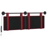vidaXL Tête de lit suspendue Avec lumière LED Bordeaux Simili cuir