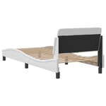 vidaXL Cadre de lit avec tête de lit Blanc 80x200 cm Similicuir