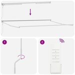 vidaXL Store Rétractable Automatique Blanc 500x300 cm