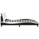 vidaXL Cadre de lit avec LED sans matelas noir et blanc 200x200 cm