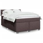 vidaXL Sommier à lattes de lit avec matelas Marron foncé 160x200 cm