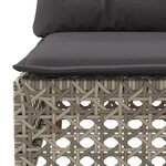 vidaXL Salon de jardin 6 Pièces avec coussins gris résine tressée