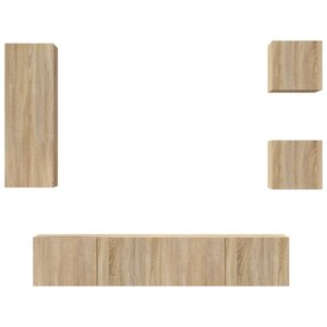 vidaXL Ensemble de meubles TV 5 Pièces Chêne sonoma Bois d'ingénierie