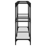 vidaXL Table console avec dessus en verre transparent 118 5x30x81 cm
