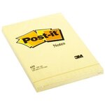 Bloc 100 notes repositionnable 102 x 152mm Jaune POST-IT