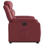 vidaXL Fauteuil inclinable électrique rouge bordeaux similicuir