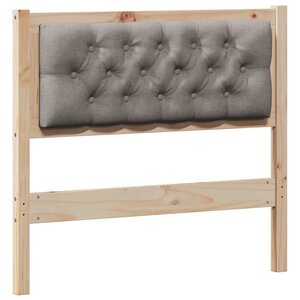 vidaXL Tête de lit Autre Marron et taupe 90 cm Bois massif en pin