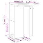 vidaXL Table d'appoint Gris béton 35 x 40 x 55 cm Bois d'ingénierie