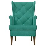 vidaXL Fauteuil Turquoise Velours