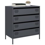 vidaXL Buffet anthracite 68x39x73 5 cm acier laminé à froid