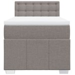 vidaXL Sommier à lattes de lit avec matelas Taupe 90x200 cm Tissu