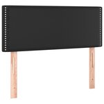vidaXL Sommier à lattes de lit avec matelas Noir 90x190 cm Similicuir
