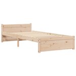 vidaXL Cadre de lit sans matelas bois massif 90x190 cm