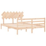 vidaXL Cadre de lit sans matelas bois massif