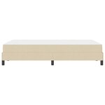 vidaXL Lit à ressorts avec matelas Crème 120 x 200 cm tissu
