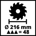 Einhell scie à onglet tc-ms 216 1400 w