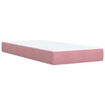 vidaXL Sommier à lattes de lit avec matelas Rose 90x190 cm Velours