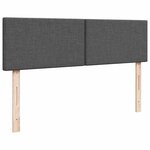 vidaXL Lit ottoman avec matelas et LED gris foncé 140x200 cm tissu