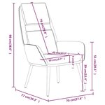 vidaXL Chaise de relaxation Crème Tissu