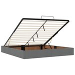 VidaXL Cadre de lit ottoman sans matelas gris foncé 200x200 cm tissu