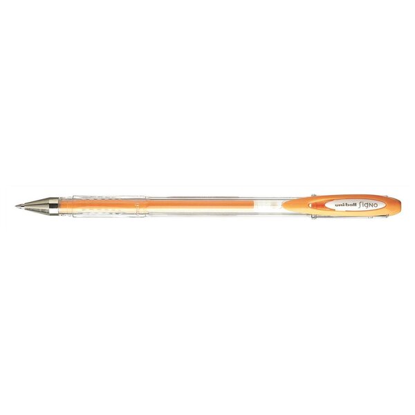 Roller encre gel Signo UM120AC pointe moyenne 0,7mm Orange Pastel x 12 UNI-BALL