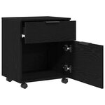vidaXL Cabinet de Dossier Chêne noir 45 x 38 x 54 cm Bois d'ingénierie