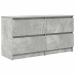 vidaXL Meuble TV gris béton 100x35x54 cm bois d'ingénierie