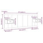 vidaXL Tête de lit avec armoires Chêne sonoma Bois d'ingénierie