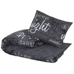 vidaXL Ensemble de housse de couette Noir 220x240 cm Coton
