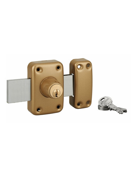 THIRARD - Verrou à double cylindre Capital  30mm  pêne longueur 160mm  3 clés - THIRARD