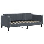 vidaXL Lit de jour et gigogne et matelas gris foncé 100x200 cm velours