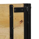 vidaXL Tête de lit 180 cm bois massif manguier et fer