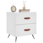 vidaXL Table de chevet blanc 40x35x47 5 cm bois d’ingénierie