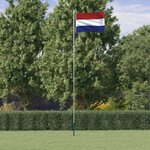 vidaXL Drapeau des Pays-Bas et mât 6 23 m Aluminium