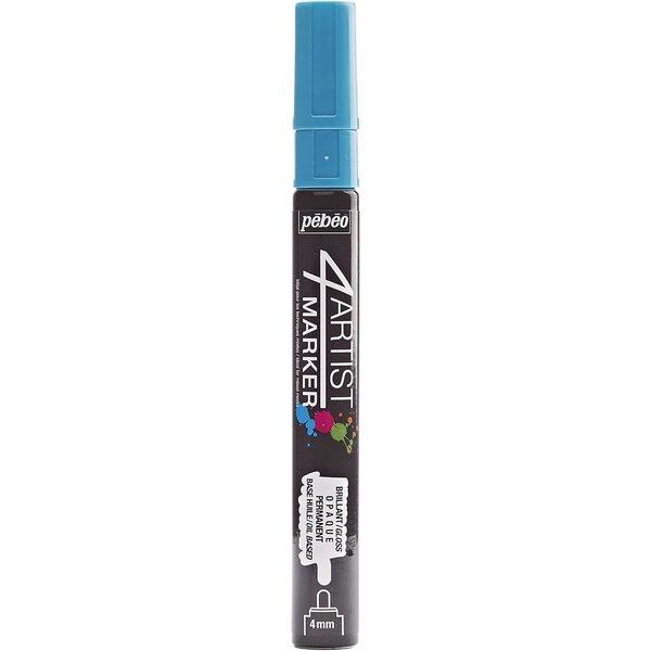 Marqueur peinture 4ARTIST pointe ogive 4 mm BLEU CLAIR PÉBÉO